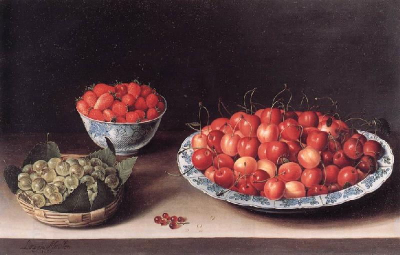 MOILLON, Louise Still-Life with Cherries, Strawberries and Gooseberries ag China oil painting art